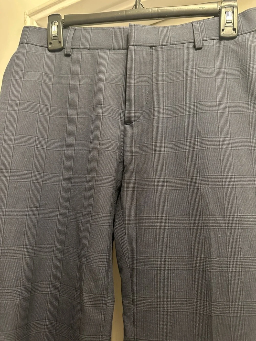 Banana Republic Men's Navy Windowpane Dress Pants Preloved